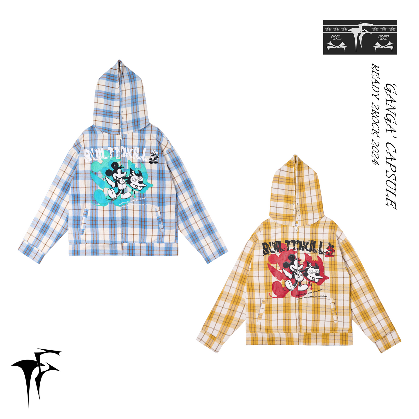 M!CKEY PLAID JACKET