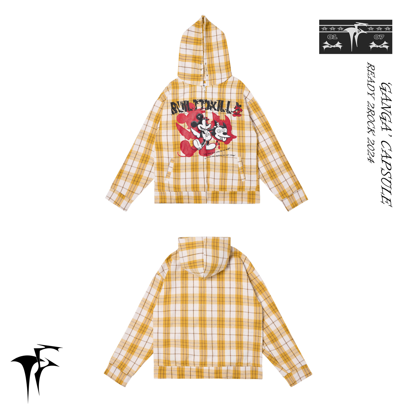 M!CKEY PLAID JACKET