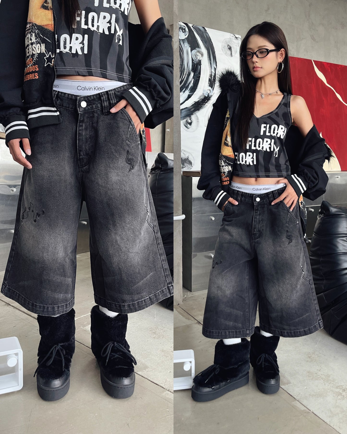 ROK MUSIC SHORT DENIM ♬